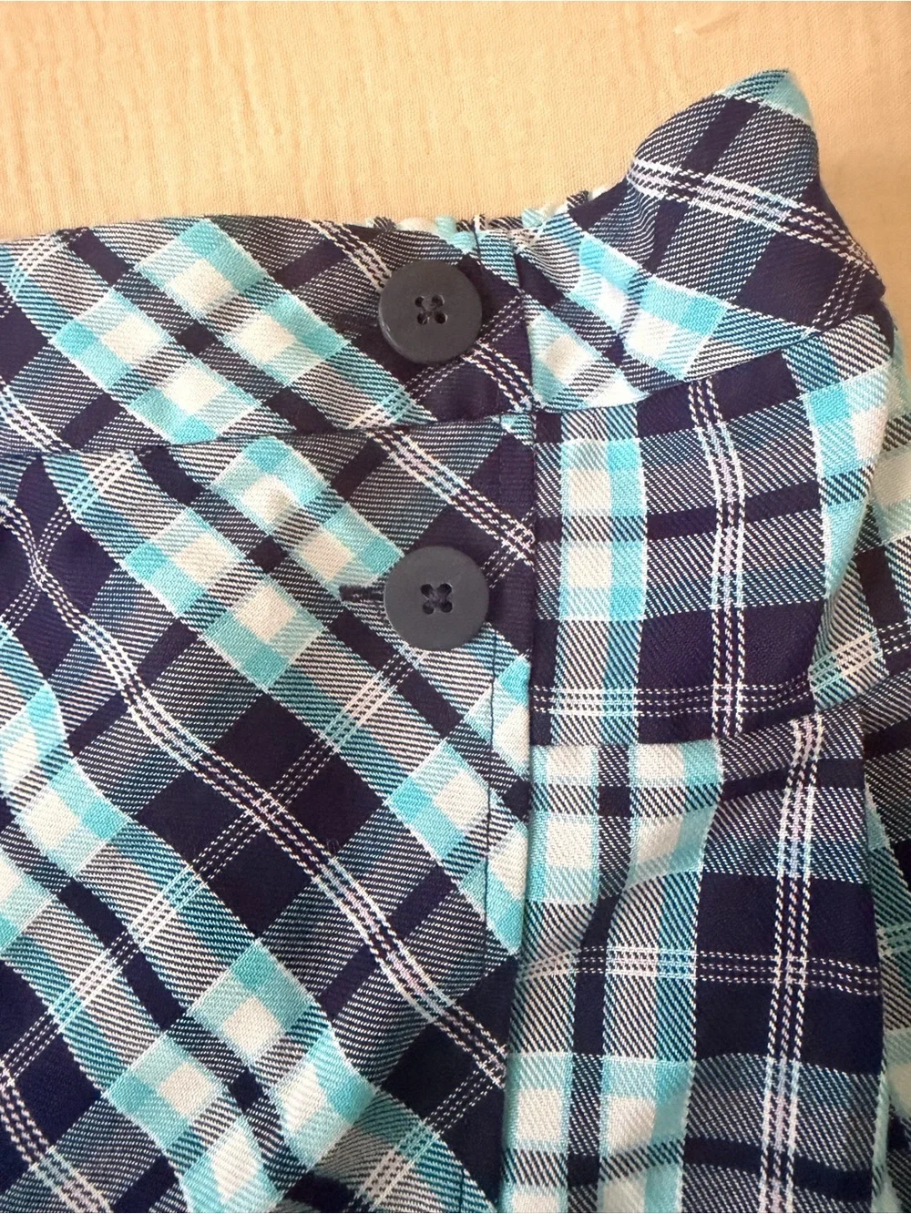 Justice Navy, Light Blue & Teal Plaid Skort